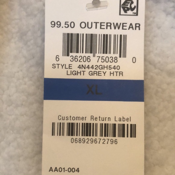 Men’s Light Heather Grey Cardigan Sweater - Picture 8 of 9